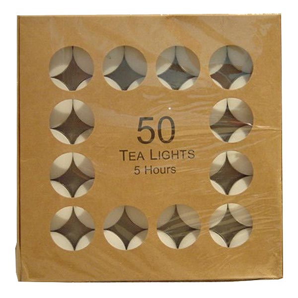 Classic Tea Lights (50 pack) 5 hrs