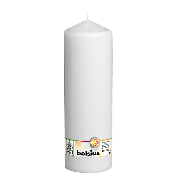 Bolsius Euro Classic Pillar Candle White, Ivory 300 x 98mm