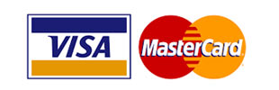 All major credit cards Visa, Mastercard